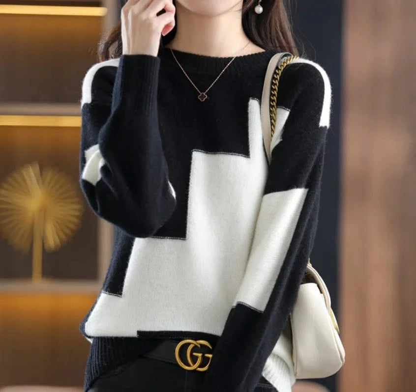 M / color3 2022 hot sale Ladies' Super Soft Cashmere Slipper Sweater Women's Comfortable Loungewear Knitwear Casual Knit Jumper Women