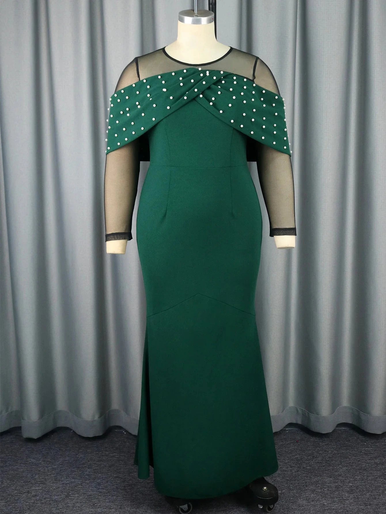 M / Green 2024 Off Shoulder Bow Sequin Africa Wedding Guest Maid of Honor Party Dress robe Dark Green Mermaid Bridesmaid Dresses