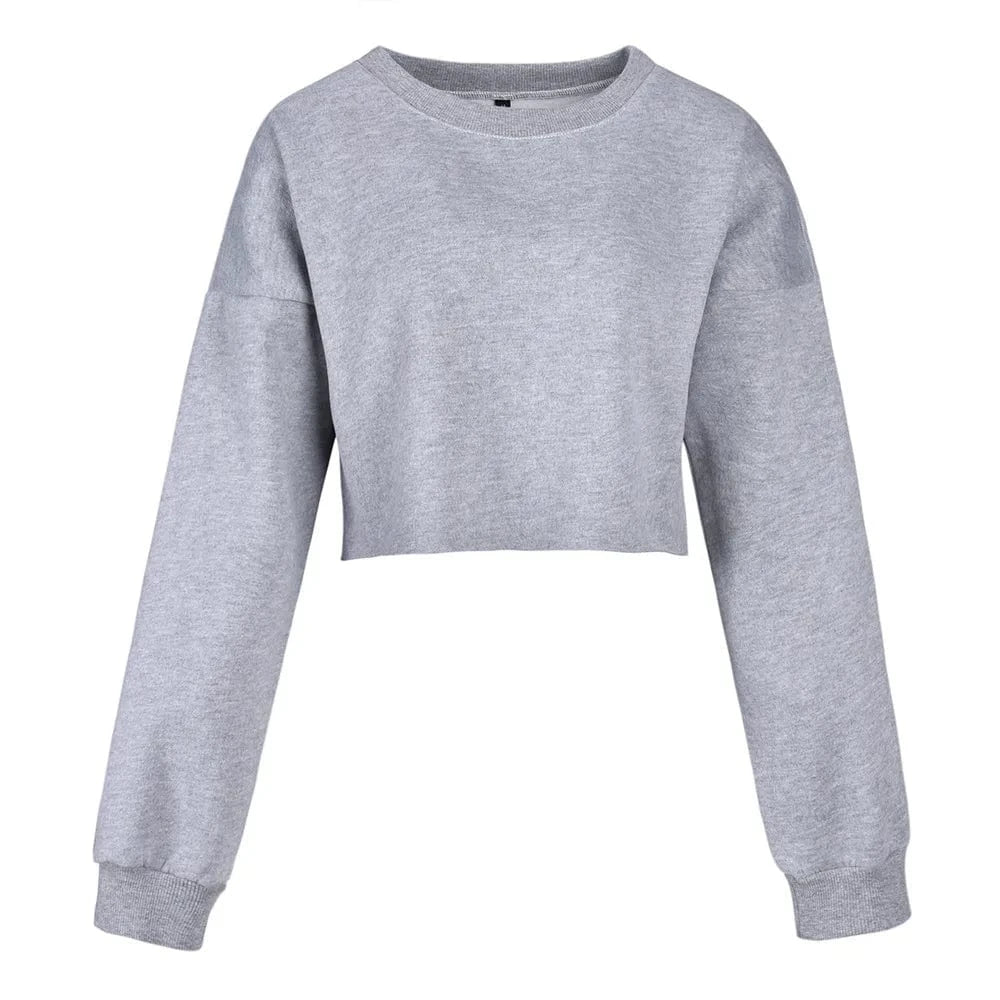 M / light gray Crop Top Yoga Workout Long Sleeve Shirt Gym Coat Running Sports Jacket Fitness For Women
