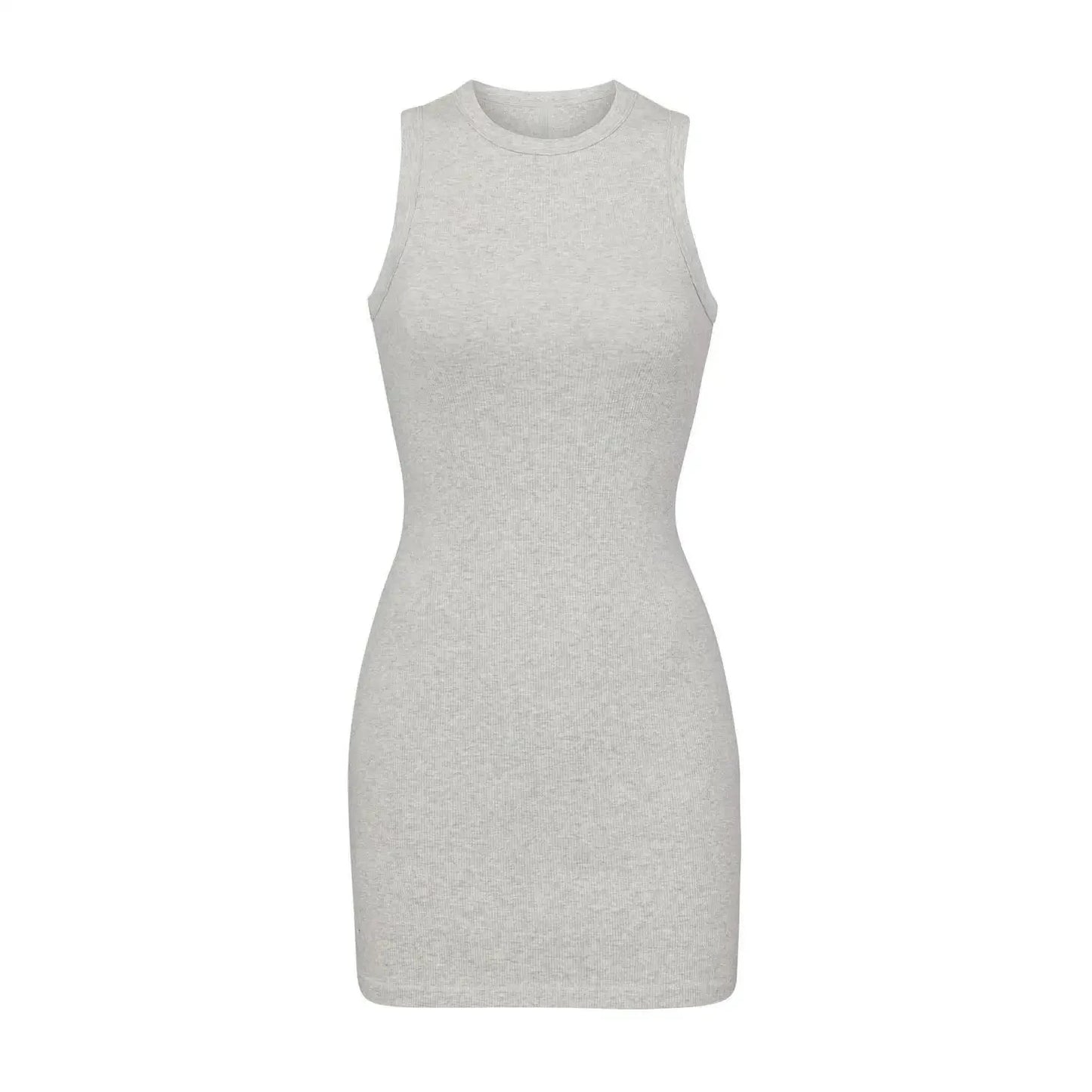 M / Light gray DAMOCHIC Wholesale 2024 sexy night short dresses elegant bodycon dress spring and summer sleeveless black mini dress club