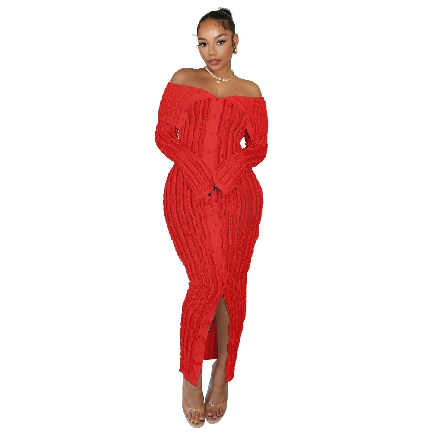 M / Red Classy new arrivals women's elegant 2024 spring strapless maxi dresses