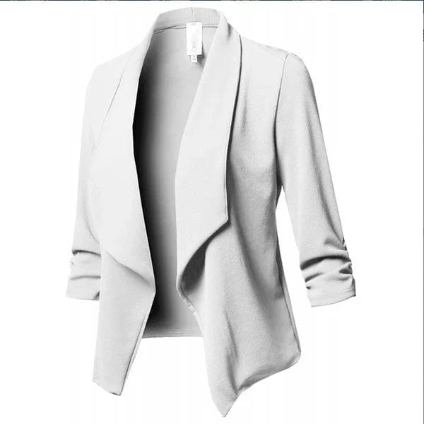 M / White Oversized Blazer Women Ladies Mujer White Black Blue Green Pink Purple Veste coat Femme Womens Blazers