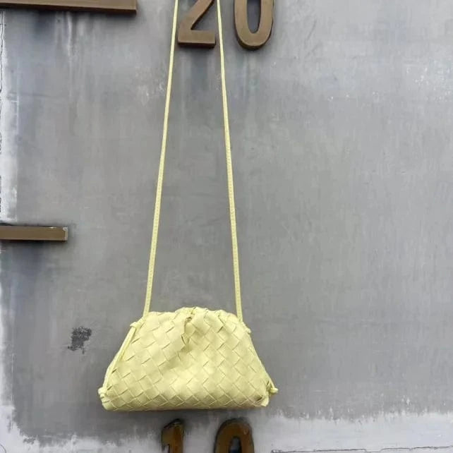 M / Yellow Trend 2024  Lightweight Woven Purses Clutch Designer Handbags Collection Ladies Luxury Bags Top Quality Dumpling Cloud Bag Jodie