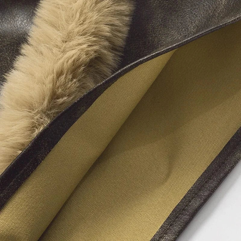 M23sk642 New 2024 Winter British Style Patchwork Fur High Waist Short Skirt Bodycon Casual Outfit Fashion Skirt For Women