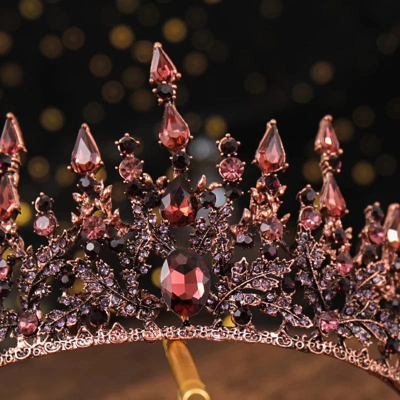 Maroon Wholesale Suppliers Taras Black Maroon Dark Tiara Crown Halloween Tiara