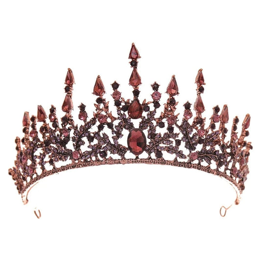 Maroon Wholesale Suppliers Taras Black Maroon Dark Tiara Crown Halloween Tiara