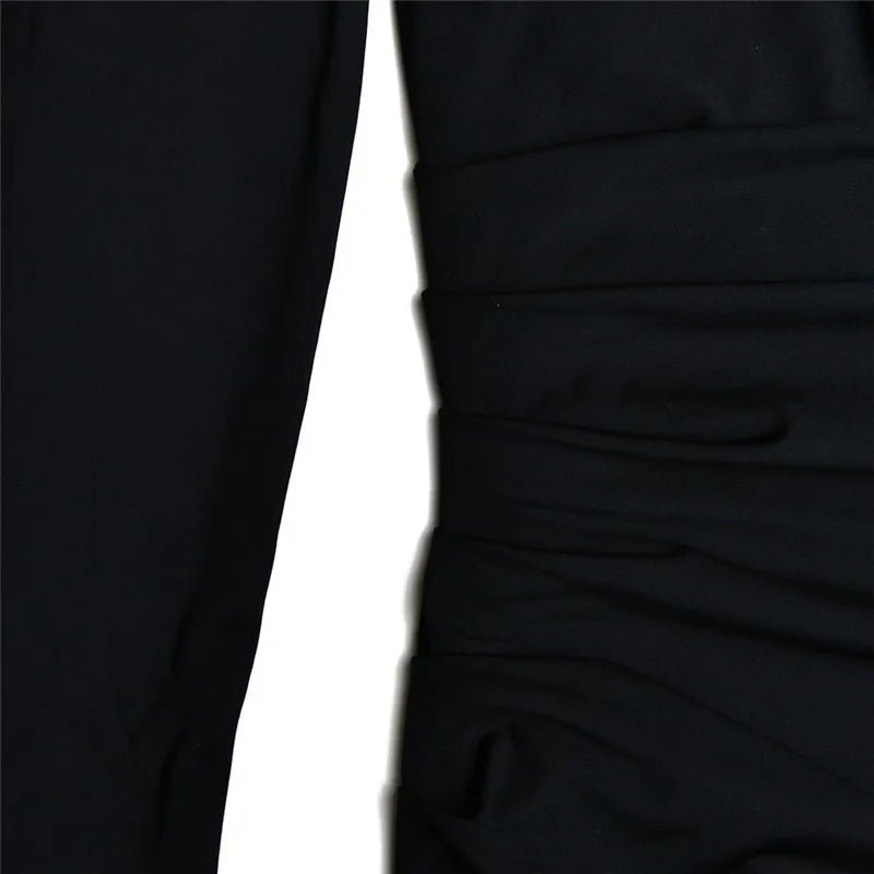 Maxi Dress Backless One Shoulder Thigh High Split Slim Fit Bodycon Club Party Style - SN Wigs & More