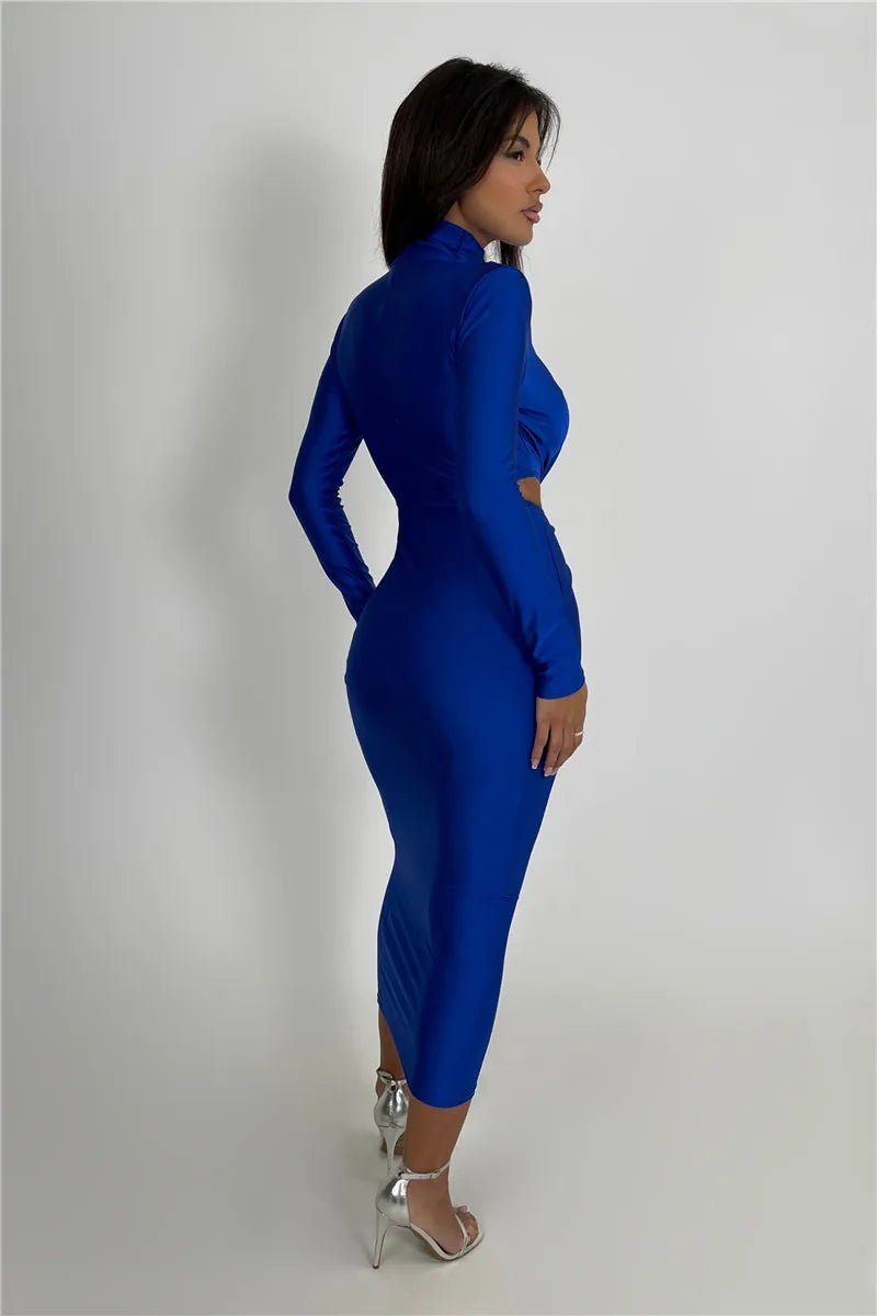 Maxi Dress Hollow Out - Elegant Evening Club Style - SN Wigs & More