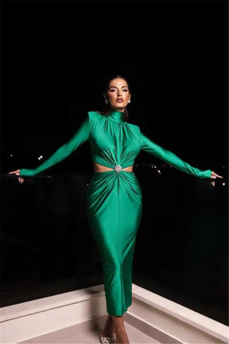 Maxi Dress Hollow Out - Elegant Evening Club Style - SN Wigs & More