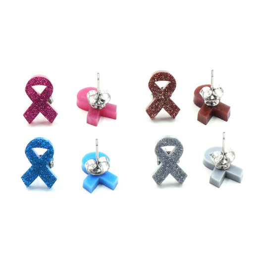 MD154ER2212-151Pair New product CN Stud AIDS logo Acrylic stainless steel Jewelry For Women