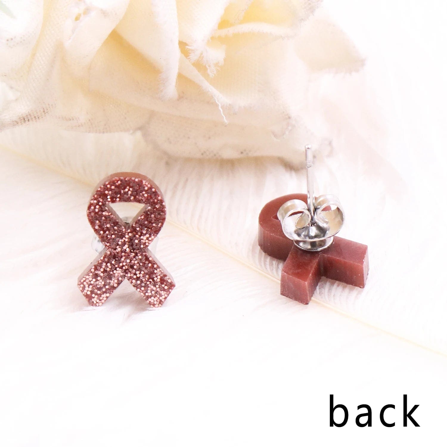 MD154ER2212-151Pair New product CN Stud AIDS logo Acrylic stainless steel Jewelry For Women