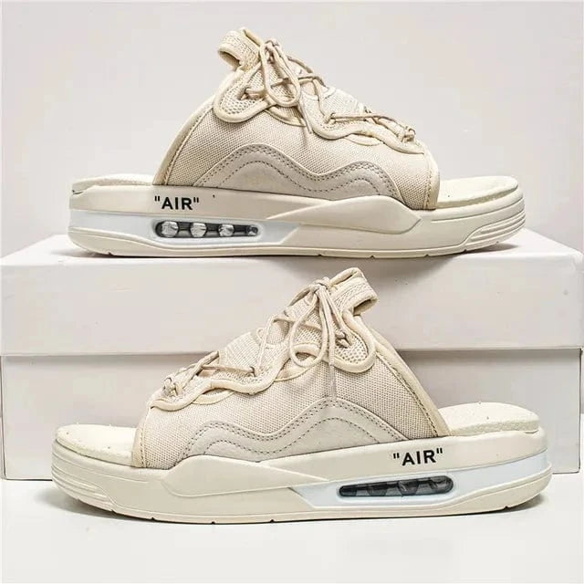 Men's 2024 Summer Sandals Outdoor Thick Sole Versatile Beach Anti slip Air Cushion Shoes New Men's Brand DesignerFashionSlippers