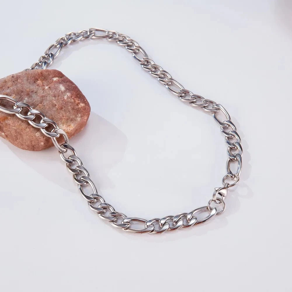 Men's Hip Hop Stainless Steel Necklace Versatile Cuban Chain with Gold Silver Plating Fashionable Jewelry for Wedding Party Gift