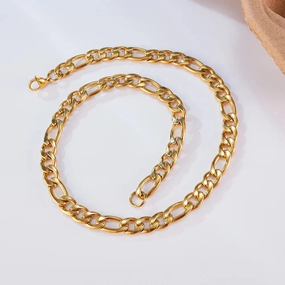 Men's Hip Hop Stainless Steel Necklace Versatile Cuban Chain with Gold Silver Plating Fashionable Jewelry for Wedding Party Gift