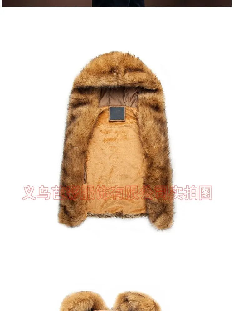 Men’s Faux Fur Vest + Sleeveless Hooded Outerwear, Thick Warm Fabric + Casual Slim Style - SN Wigs & More