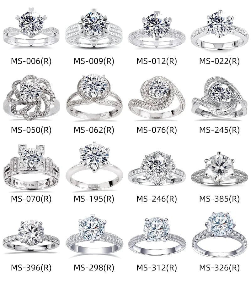 Messi 3days delivery woman gift engagement wedding jewelry stock 18k gold def moissanite ring on sale