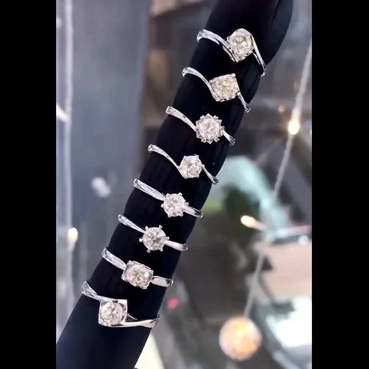 Messi 3days delivery woman gift engagement wedding jewelry stock 18k gold def moissanite ring on sale