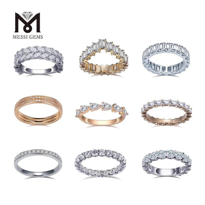 Messi gems custom women engagement wedding 14K Gold 9x11mm Radiant Cut Moissanite Ring