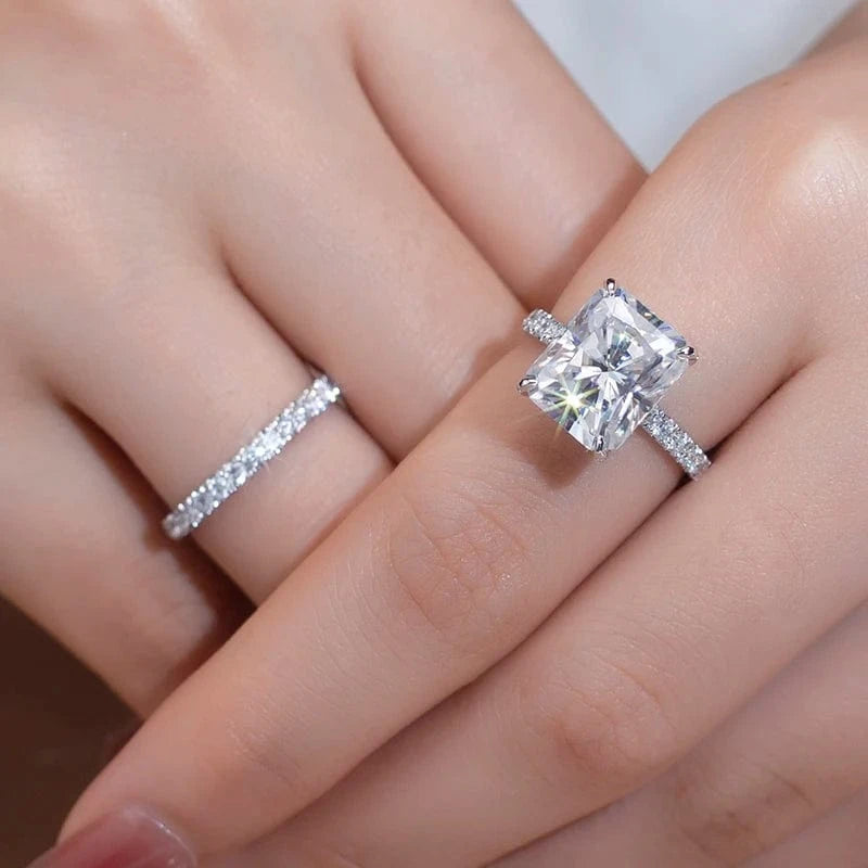 Messi gems custom women engagement wedding 14K Gold 9x11mm Radiant Cut Moissanite Ring