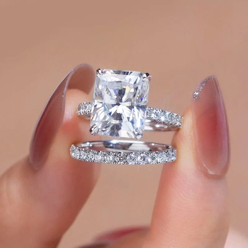 Messi gems custom women engagement wedding 14K Gold 9x11mm Radiant Cut Moissanite Ring