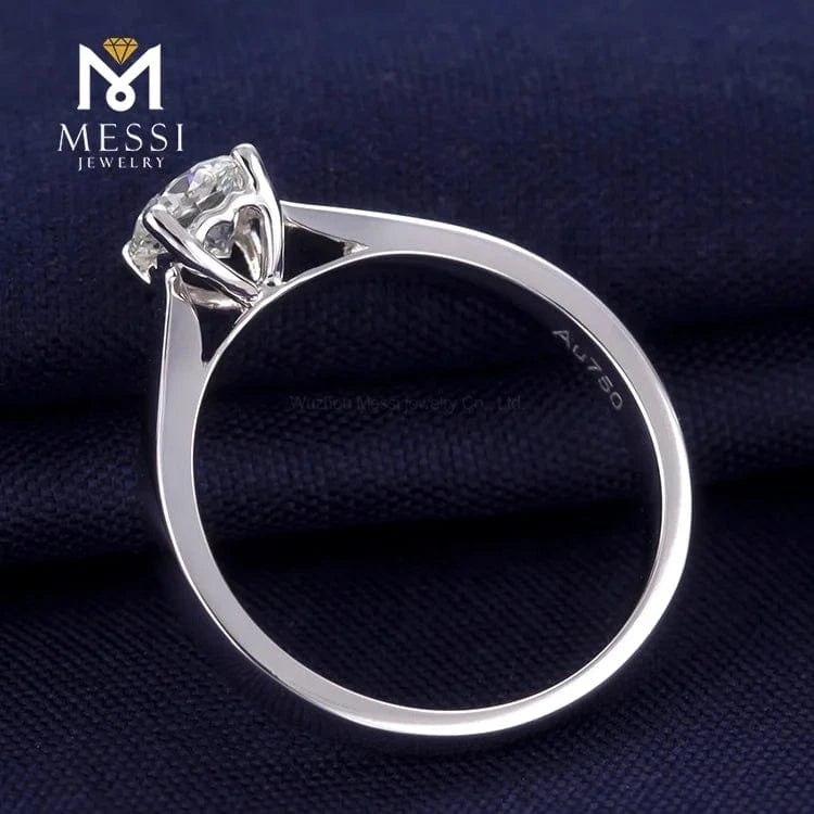 Messi Jewelry 0.5ct DEFG/VS-SI lab diamond wedding ring 14k diamond rings solitaire synthetic diamond ring