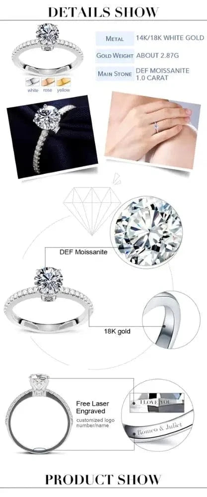 Messi Jewelry 14k gold gram price wholesale moissanite diamond ring for women wedding rings