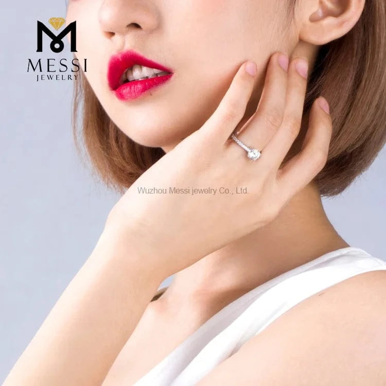 Messi Jewelry 14k gold gram price wholesale moissanite diamond ring for women wedding rings