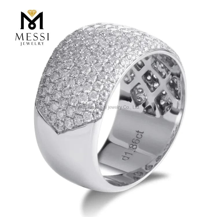 Messi Jewelry 14K gold rings China Luxury Anniversary moissanite diamond ring jewellery for Thailand