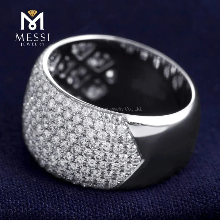 Messi Jewelry 14K gold rings China Luxury Anniversary moissanite diamond ring jewellery for Thailand