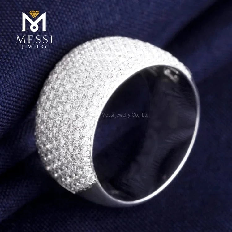 Messi Jewelry 14K gold rings China Luxury Anniversary moissanite diamond ring jewellery for Thailand