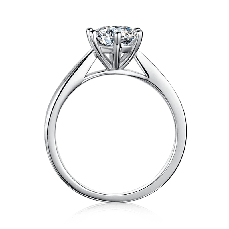 Messi Jewelry classic 1 carat moissanite diamond 925 sterling silver womens rings