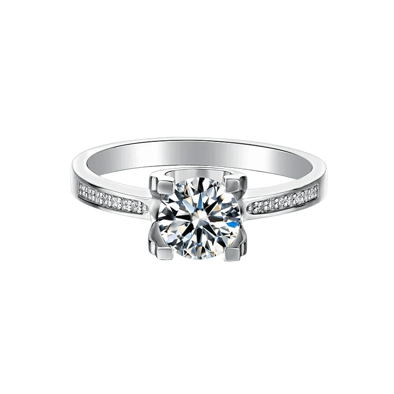 Messi Jewelry engagement 1 carat moissanite diamond 925 sterling silver rings women for wedding