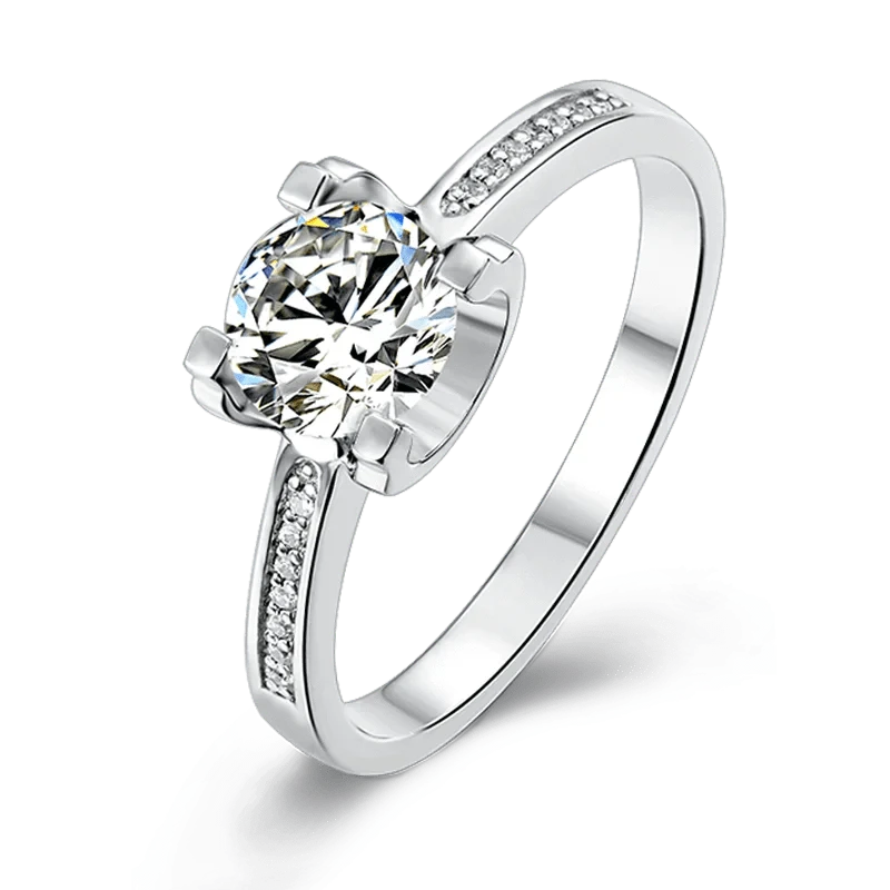 Messi Jewelry engagement 1 carat moissanite diamond 925 sterling silver rings women for wedding
