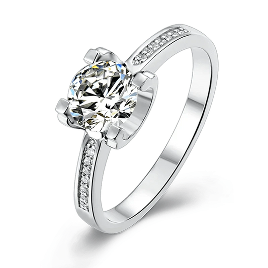 Messi Jewelry engagement 1 carat moissanite diamond 925 sterling silver rings women for wedding