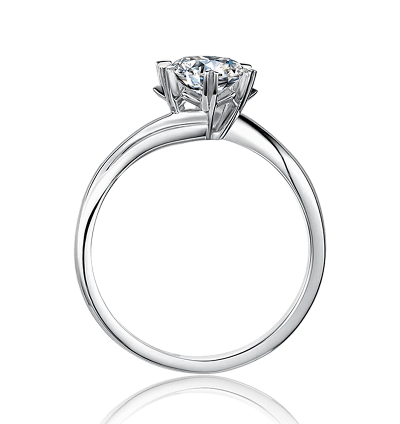 Messi Jewelry minimalist 1 carat moissanite diamond wedding 925 sterling silver rings