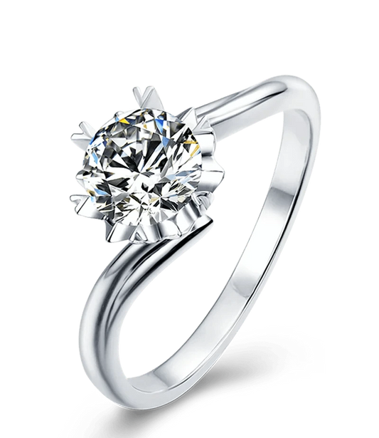 Messi Jewelry minimalist 1 carat moissanite diamond wedding 925 sterling silver rings