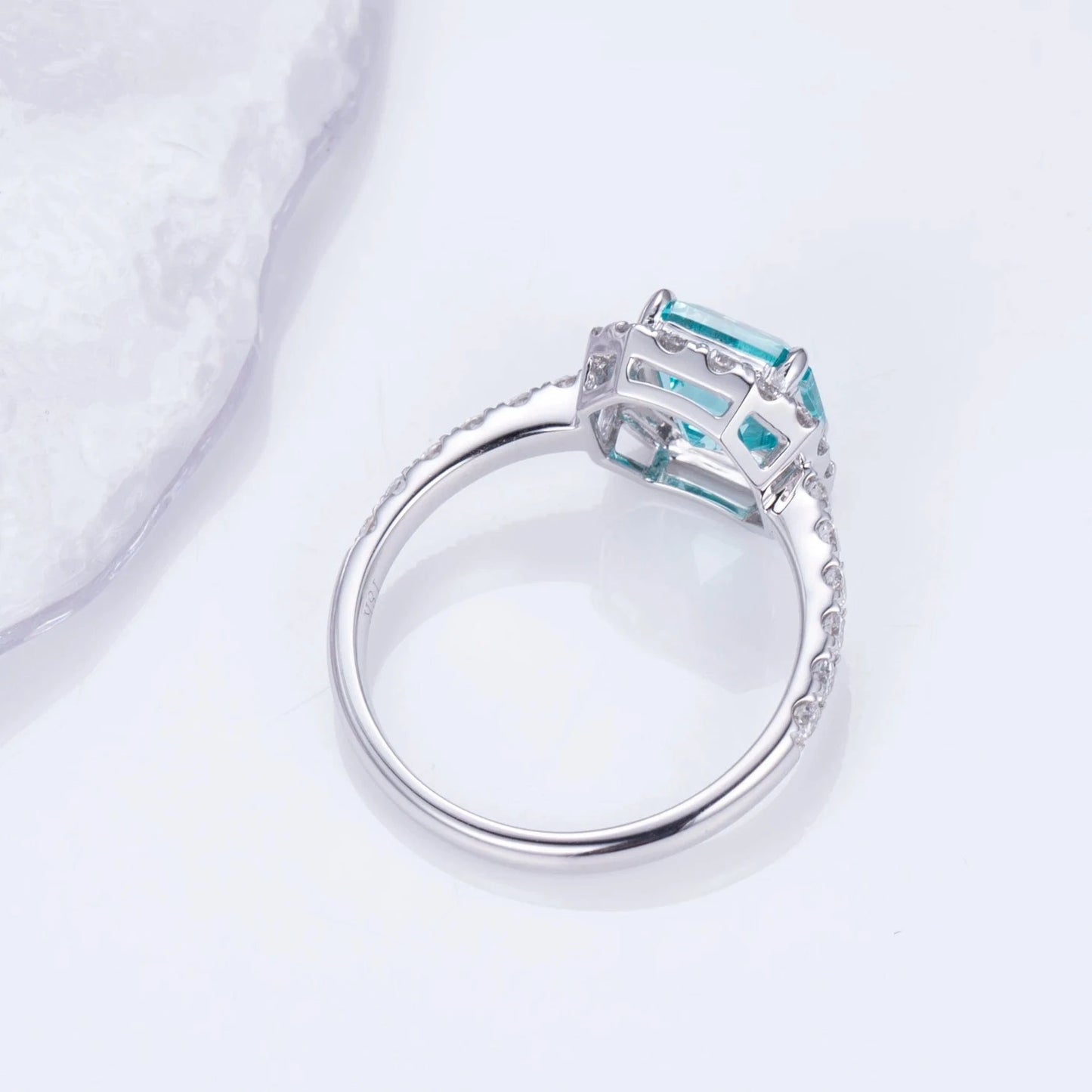 Messi Jewelry  MSR-1295 customized jewelry   18K  solid gold lab grown gemstone ring engagement/wedding band for women/girl