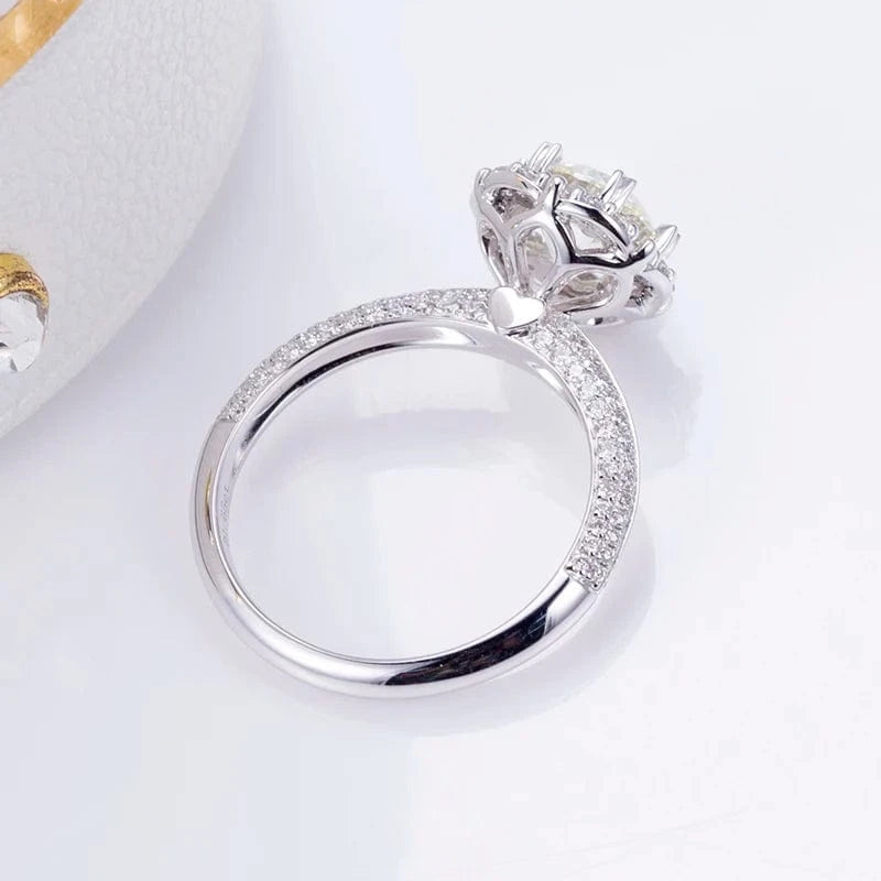 Messi Jewelry  MSR-1300  IGI lab diamond ring  1.45ct round diamond 18k  gold ring engagement wedding band classic  gift band