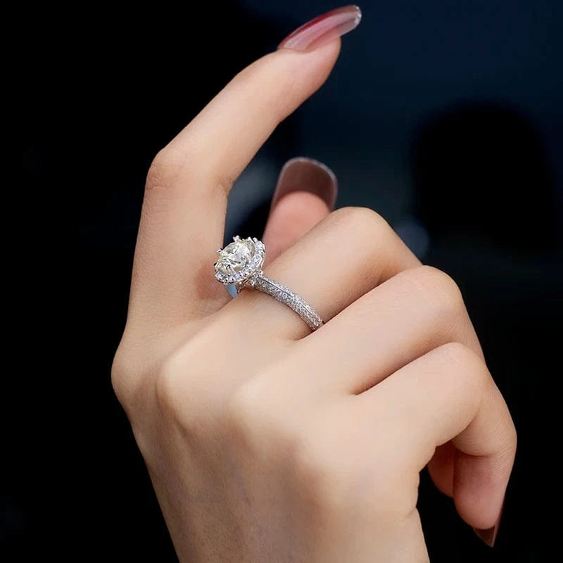 Messi Jewelry  MSR-1300  IGI lab diamond ring  1.45ct round diamond 18k  gold ring engagement wedding band classic  gift band