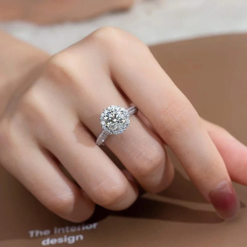 Messi Jewelry  MSR-1300  IGI lab diamond ring  1.45ct round diamond 18k  gold ring engagement wedding band classic  gift band