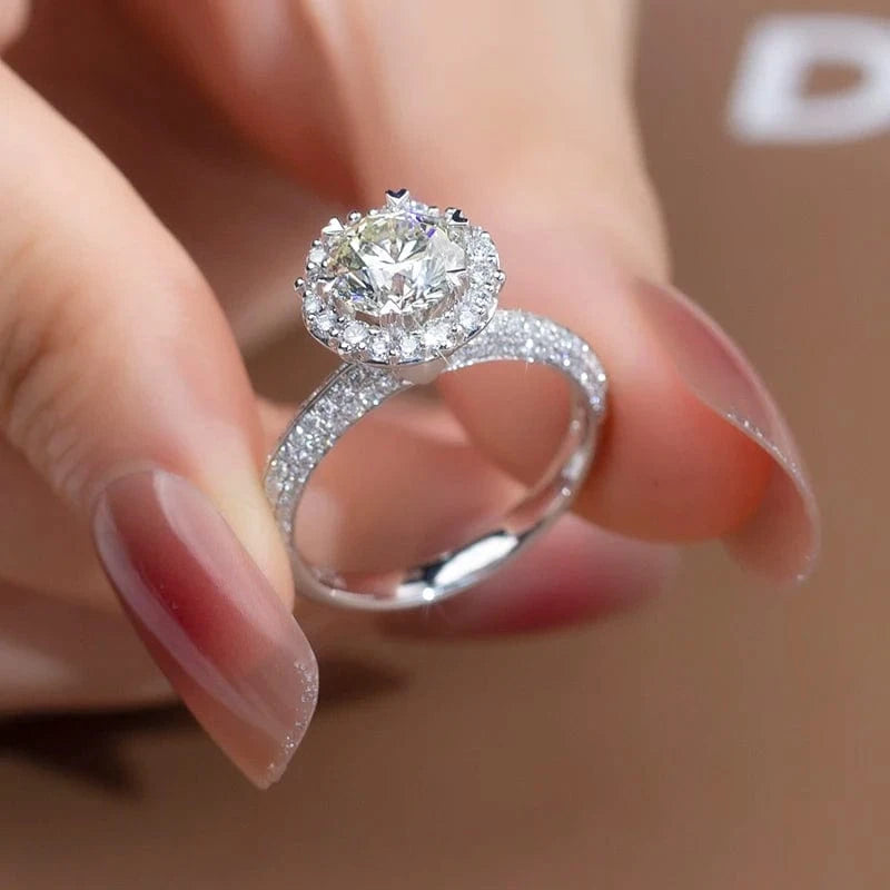 Messi Jewelry  MSR-1300  IGI lab diamond ring  1.45ct round diamond 18k  gold ring engagement wedding band classic  gift band