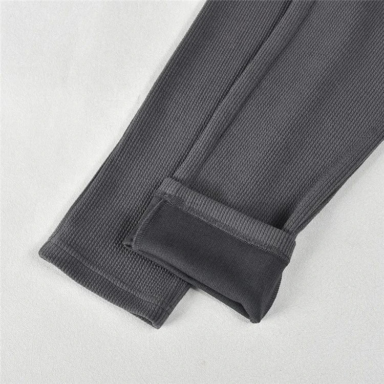 Metal Decorative Hollow Out Two Piece Set Sexy Polo Neck Sleeveless Tanks+Bodycon Pants