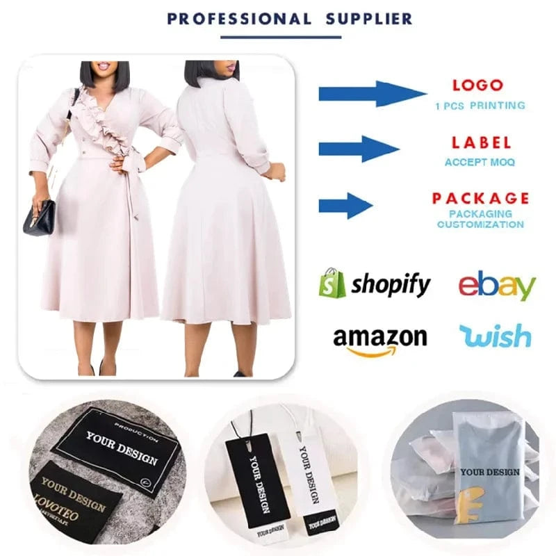 MG483 Latest Design Elegant Casual Dresses Women Fashion Solid Color Ruffle V-neck Ruched A-line Spring Dresses Women 2024