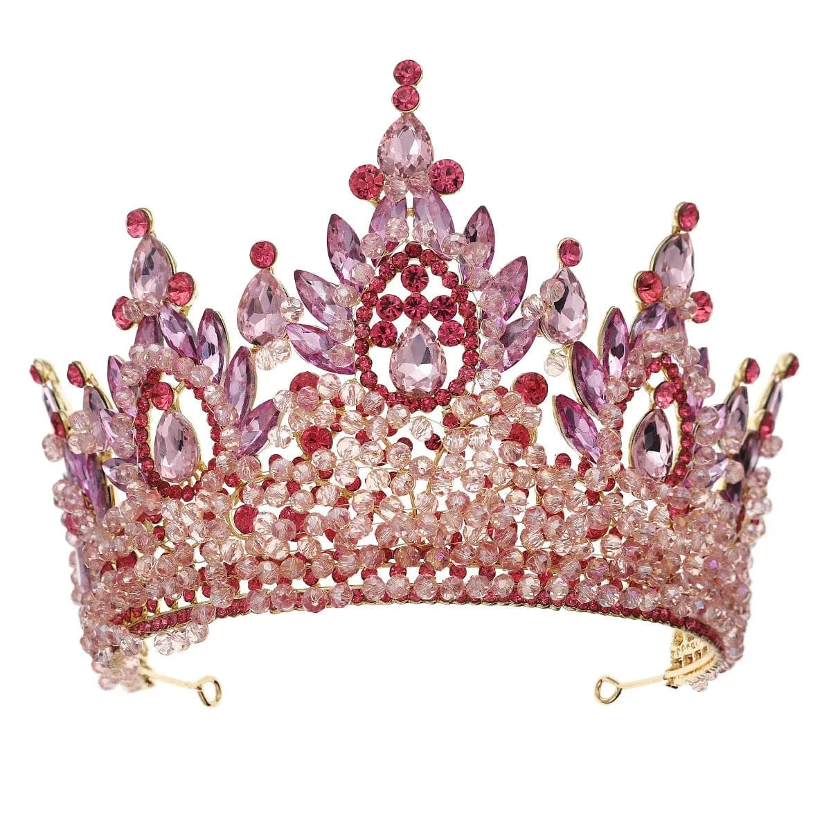 Miallo Luxury Colorful Bridal Headpiece Wedding Hair Accessories Rhinestone crystal Crown And Tiaras For women