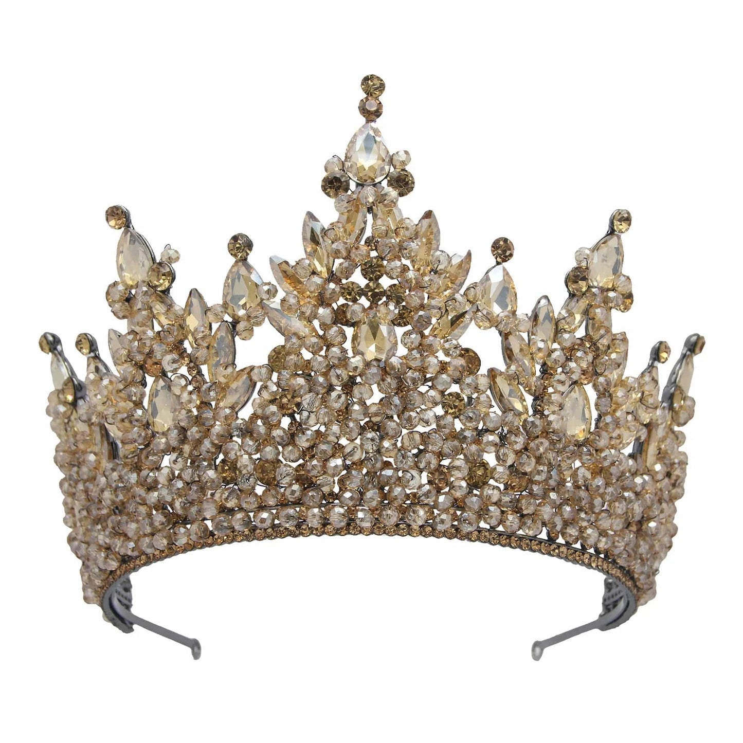 Miallo Luxury Colorful Bridal Headpiece Wedding Hair Accessories Rhinestone crystal Crown And Tiaras For women