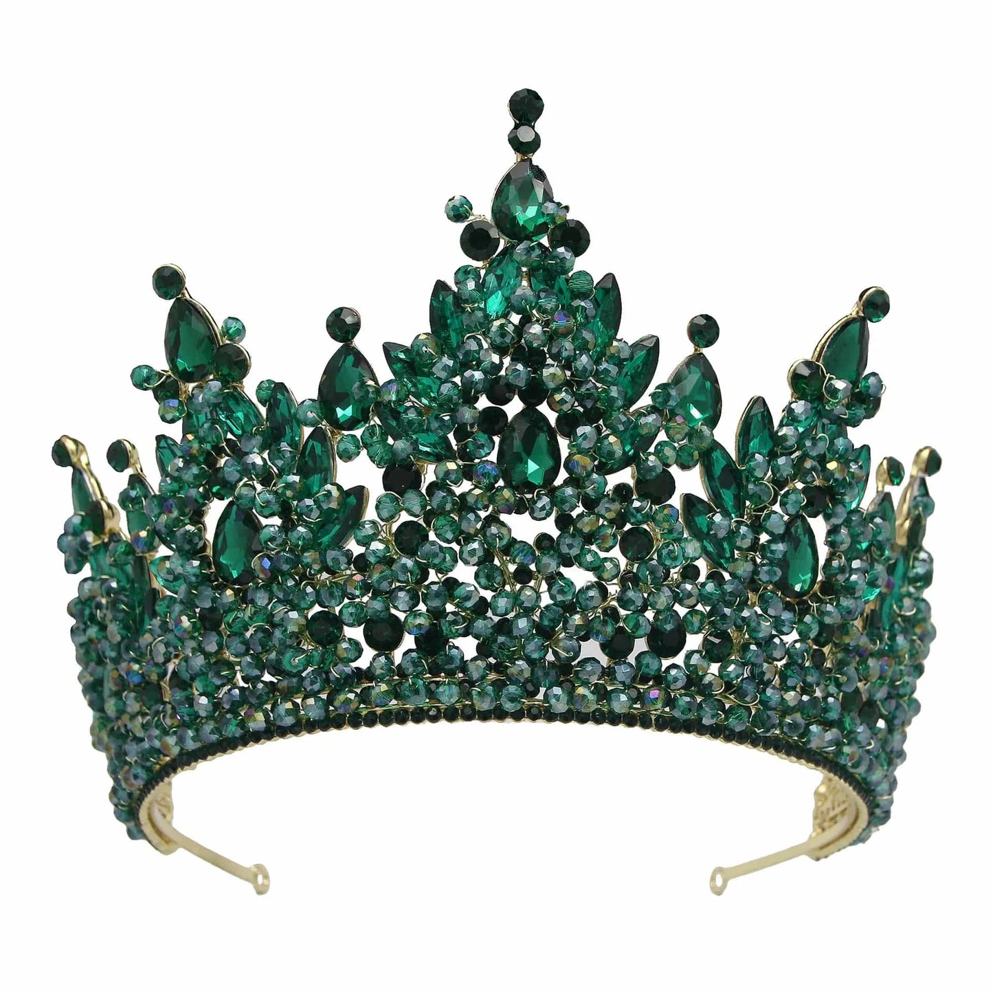 Miallo Luxury Colorful Bridal Headpiece Wedding Hair Accessories Rhinestone crystal Crown And Tiaras For women
