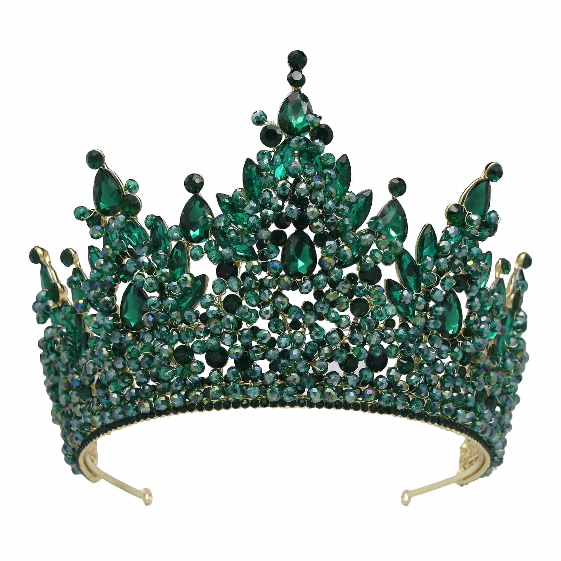 Miallo Luxury Colorful Bridal Headpiece Wedding Hair Accessories Rhinestone crystal Crown And Tiaras For women