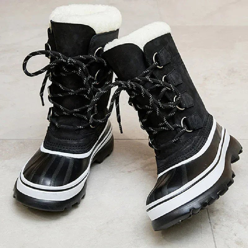 Mid - tube Lace - up Snow Boot Warm Thick Fleece Comfort Waterproof Sports Shoe Outdoor Mountaineer Ski Boots Casual Shoe Sport Shoe - SN Wigs & More