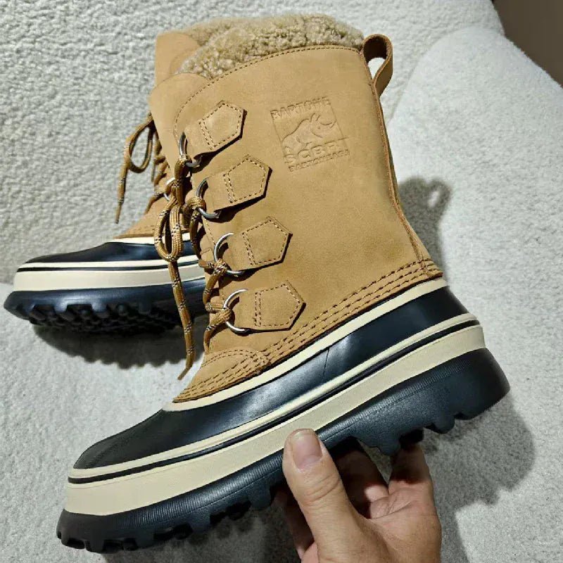 Mid - tube Lace - up Snow Boot Warm Thick Fleece Comfort Waterproof Sports Shoe Outdoor Mountaineer Ski Boots Casual Shoe Sport Shoe - SN Wigs & More