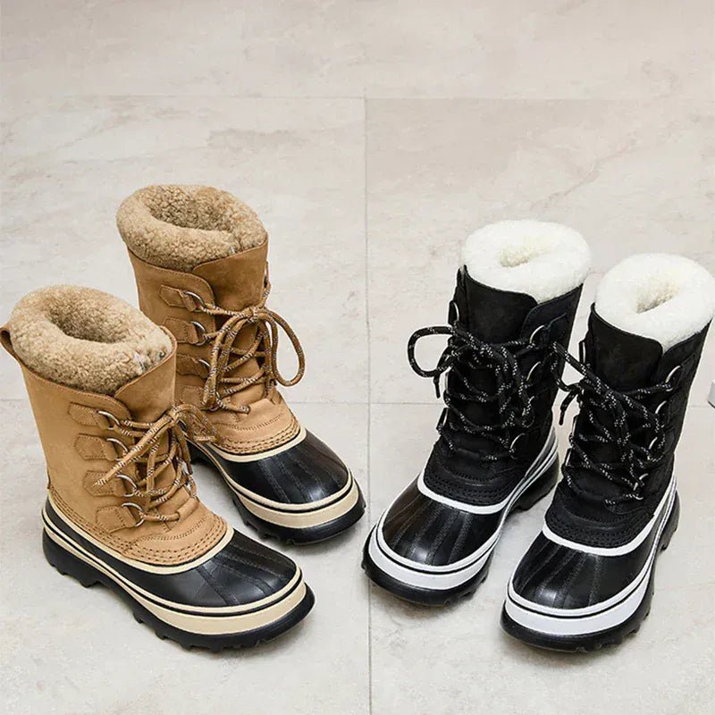 Mid - tube Lace - up Snow Boot Warm Thick Fleece Comfort Waterproof Sports Shoe Outdoor Mountaineer Ski Boots Casual Shoe Sport Shoe - SN Wigs & More